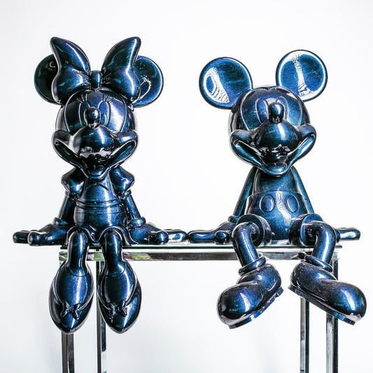 Mickey and Minnie argento duo